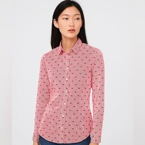 GAP Pink and White Striped Button Down Shirt